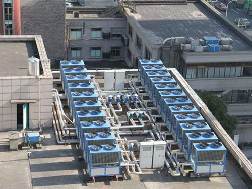 樓頂風冷熱泵機組噪音大怎么辦？
